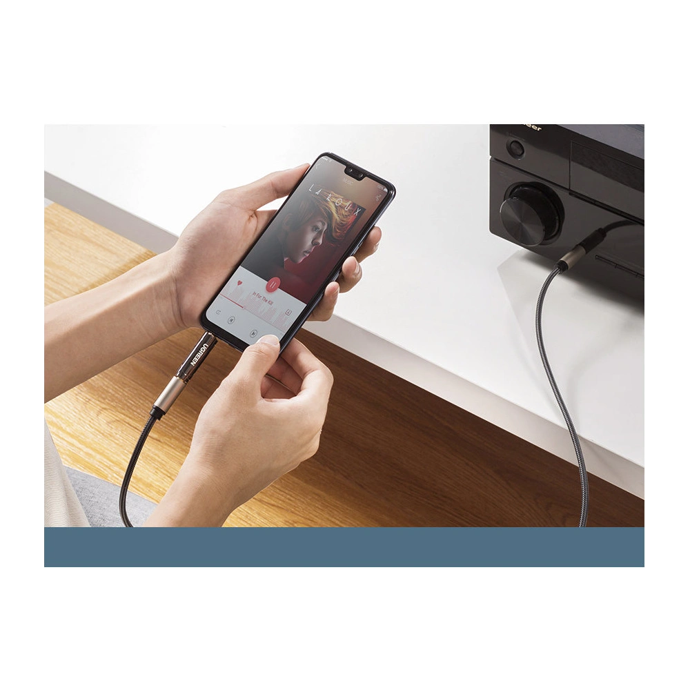 Hurtownia GSM - Audio adaptér UGREEN AV168 6,35mm jack (ženský) - 3,5mm mini jack (mužský) černý - UGR1270BLK - {ean13} - Hurt