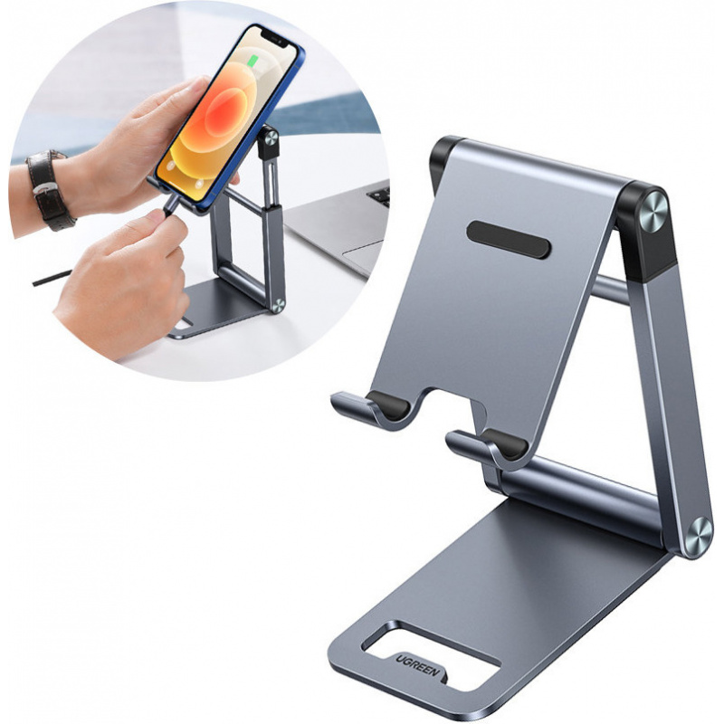 Ugreen Distributor - 6957303853243 - UGR1272GRY - UGREEN LP263 foldable stand smartphone stand phone stand gray - B2B homescreen