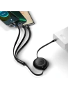 Zavíratelný kabel 3w1 Baseus Bright Mirror 2 USB-C - micro USB + Lightning + USB-C 3.5A 1.1m černý