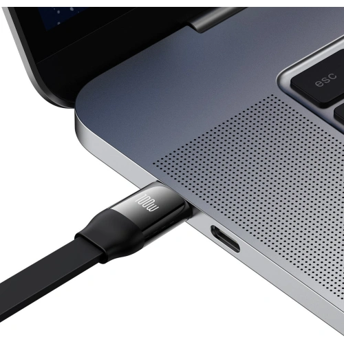 Zwijany kabel 3w1 Baseus Bright Mirror 2 USB-C - micro USB + Lightning + USB-C 3.5A 1.1m czarny