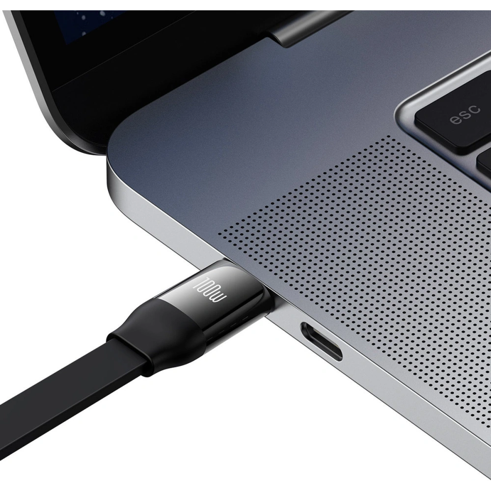 Zavíratelný kabel 3w1 Baseus Bright Mirror 2 USB-C - micro USB + Lightning + USB-C 3.5A 1.1m černý