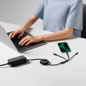 Hurtownia GSM - Zwijany kabel 3w1 Baseus Bright Mirror 2 USB-C - micro USB + Lightning + USB-C 3.5A 1.1m czarny - BSU3361BLK - {ean13} - Hurt
