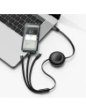 Zavíratelný kabel 3w1 Baseus Bright Mirror 2 USB-C - micro USB + Lightning + USB-C 3.5A 1.1m černý