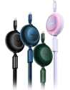 Zavíratelný kabel 3w1 Baseus Bright Mirror 2 USB-C - micro USB + Lightning + USB-C 3.5A 1.1m černý