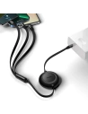 Zavíratelný kabel 3w1 Baseus Bright Mirror 2 USB-C - micro USB + Lightning + USB-C 3.5A 1.1m černý