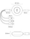 Zavíratelný kabel 3w1 Baseus Bright Mirror 2 USB-C - micro USB + Lightning + USB-C 3.5A 1.1m černý