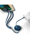 Baseus Bright Mirror 2 retractable cable 3in1 USB Type C - micro USB + Lightning + USB Type C 3.5A 1.1m blue