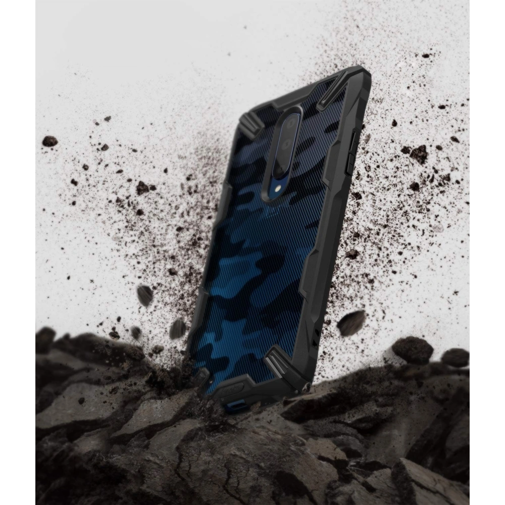 Hurtownia GSM - Etui Ringke Fusion-X Design OnePlus 7 Pro Camo (Moro) Černá - RGK912MOB - {ean13} - Hurt