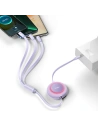 Baseus Bright Mirror 2 retractable cable 3in1 USB Type C - micro USB + Lightning + USB Type C 3.5A 1.1m purple