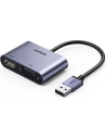 Adapter UGREEN CM449 USB - HDMI 1.3 FullHD@60Hz + VGA 1.2 FullHD@60Hz szary