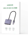 Hurtownia GSM - Adapter UGREEN CM449 USB - HDMI 1.3 FullHD@60Hz + VGA 1.2 FullHD@60Hz szary - UGR1274GRY - {ean13} - Hurt