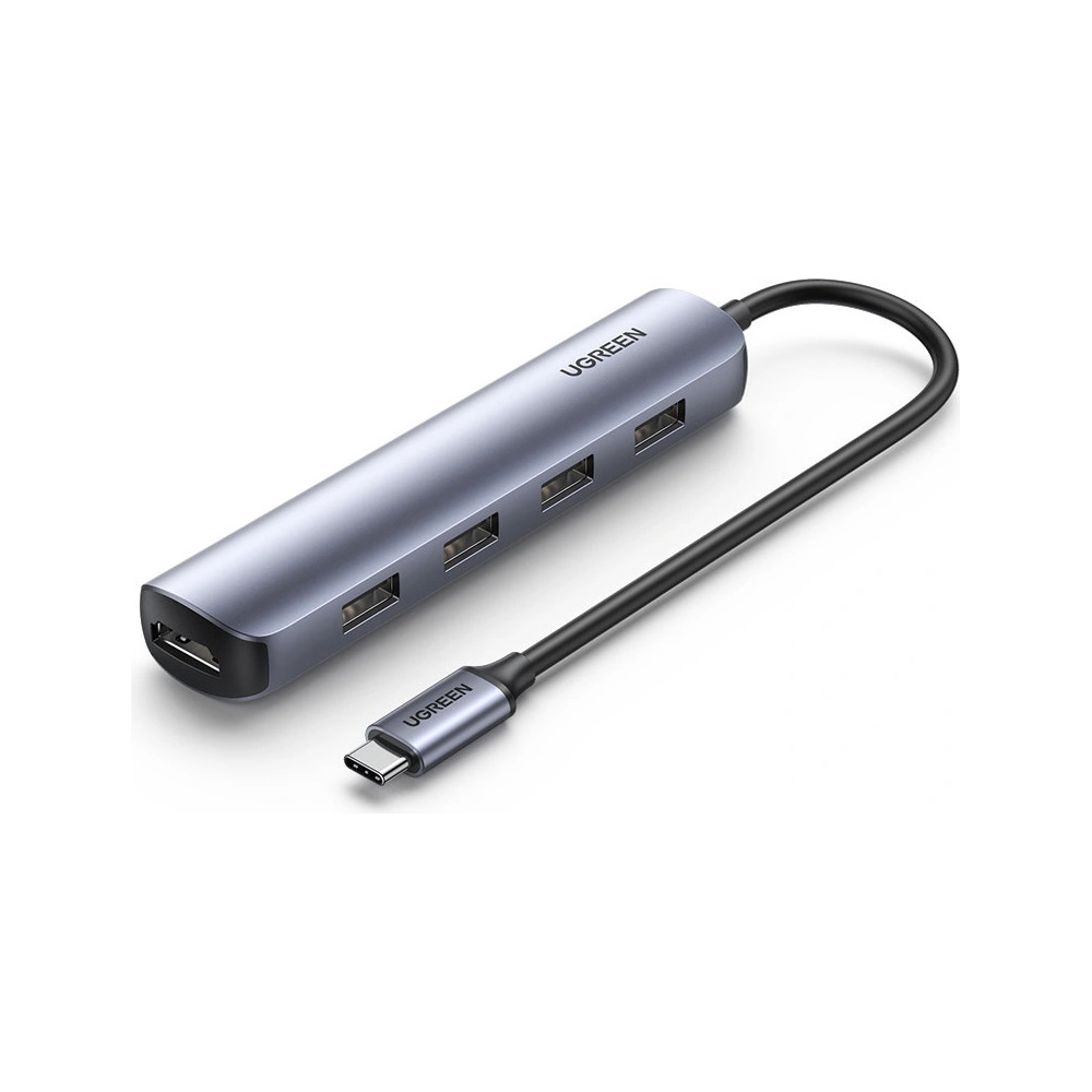 Hurtownia GSM - Adaptér UGREEN CM417 USB-C - HDMI / 4xUSB šedý - UGR1275GRY - {ean13} - Hurt