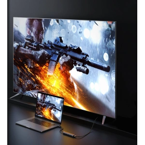 Adapter UGREEN CM417 USB-C - HDMI / 4xUSB szary