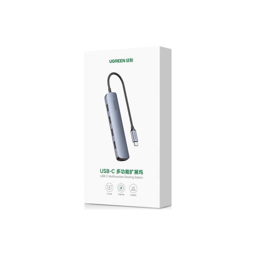 Hurtownia GSM - Adaptér UGREEN CM417 USB-C - HDMI / 4xUSB šedý - UGR1275GRY - {ean13} - Hurt