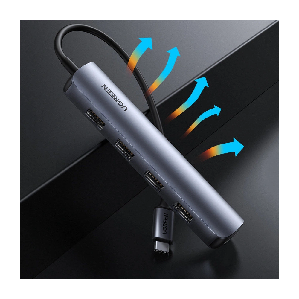 Hurtownia GSM - Adaptér UGREEN CM417 USB-C - HDMI / 4xUSB šedý - UGR1275GRY - {ean13} - Hurt