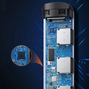 Adapter UGREEN CM417 USB-C - HDMI / 4xUSB szary