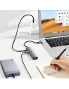 Hurtownia GSM - Hub UGREEN CM475 USB-C - 3xUSB / Ethernet RJ-45 / USB-C PD szary - UGR1276GRY - {ean13} - Hurt