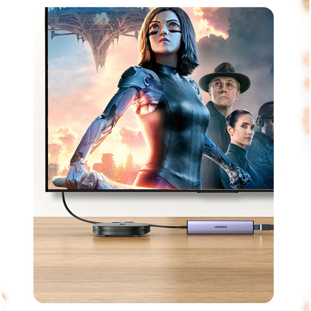 Hurtownia GSM - Hub UGREEN CM475 USB-C - 3xUSB / Ethernet RJ-45 / USB-C PD šedý - UGR1276GRY - {ean13} - Hurt