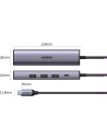 Hurtownia GSM - Hub UGREEN CM475 USB-C - 3xUSB / Ethernet RJ-45 / USB-C PD šedý - UGR1276GRY - {ean13} - Hurt
