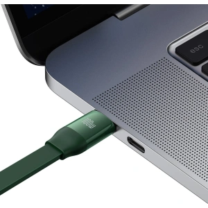 Zwijany kabel 3w1 Baseus Bright Mirror 2 USB-C - micro USB + Lightning + USB-C 3.5A 1.1m zielony