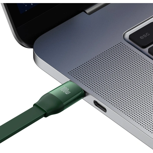 Zwijany kabel 3w1 Baseus Bright Mirror 2 USB-C - micro USB + Lightning + USB-C 3.5A 1.1m zielony