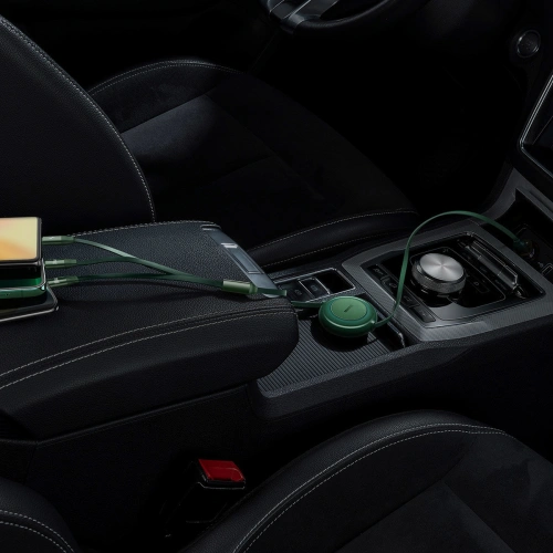 Zwijany kabel 3w1 Baseus Bright Mirror 2 USB-C - micro USB + Lightning + USB-C 3.5A 1.1m zielony