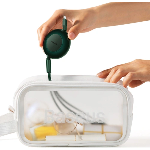 Zwijany kabel 3w1 Baseus Bright Mirror 2 USB-C - micro USB + Lightning + USB-C 3.5A 1.1m zielony