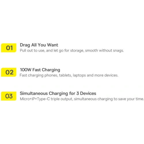 Zwijany kabel 3w1 Baseus Bright Mirror 2 USB-C - micro USB + Lightning + USB-C 3.5A 1.1m zielony