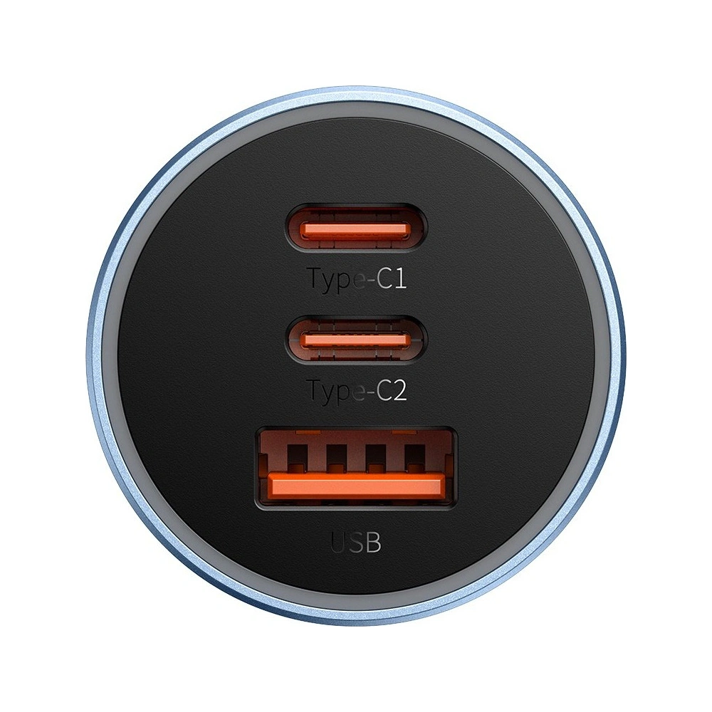 Hurtownia GSM - Automobilová nabíječka Baseus Golden Contactor Pro USB-A + 2x USB-C 65W modrá - BSU3366BLU - {ean13} - Hurt