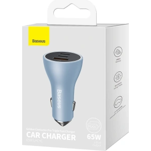 Hurtownia GSM - Ładowarka samochodowa Baseus Golden Contactor Pro USB-A + 2x USB-C 65W niebieski - BSU3366BLU - {ean13} - Hurt