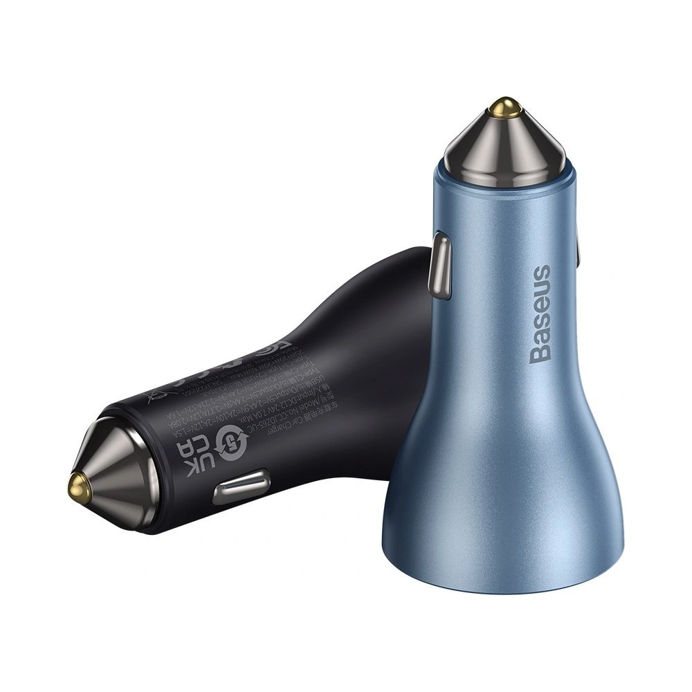 Wholesale Baseus Golden Contactor Pro USB-A car charger + 2x USB-C 65W blue - BSU3366BLU - {ean13} - Hurt