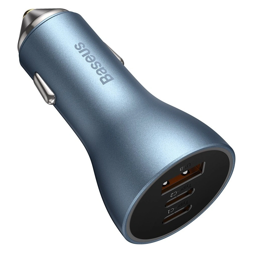 Hurtownia GSM - Automobilová nabíječka Baseus Golden Contactor Pro USB-A + 2x USB-C 65W modrá - BSU3366BLU - {ean13} - Hurt