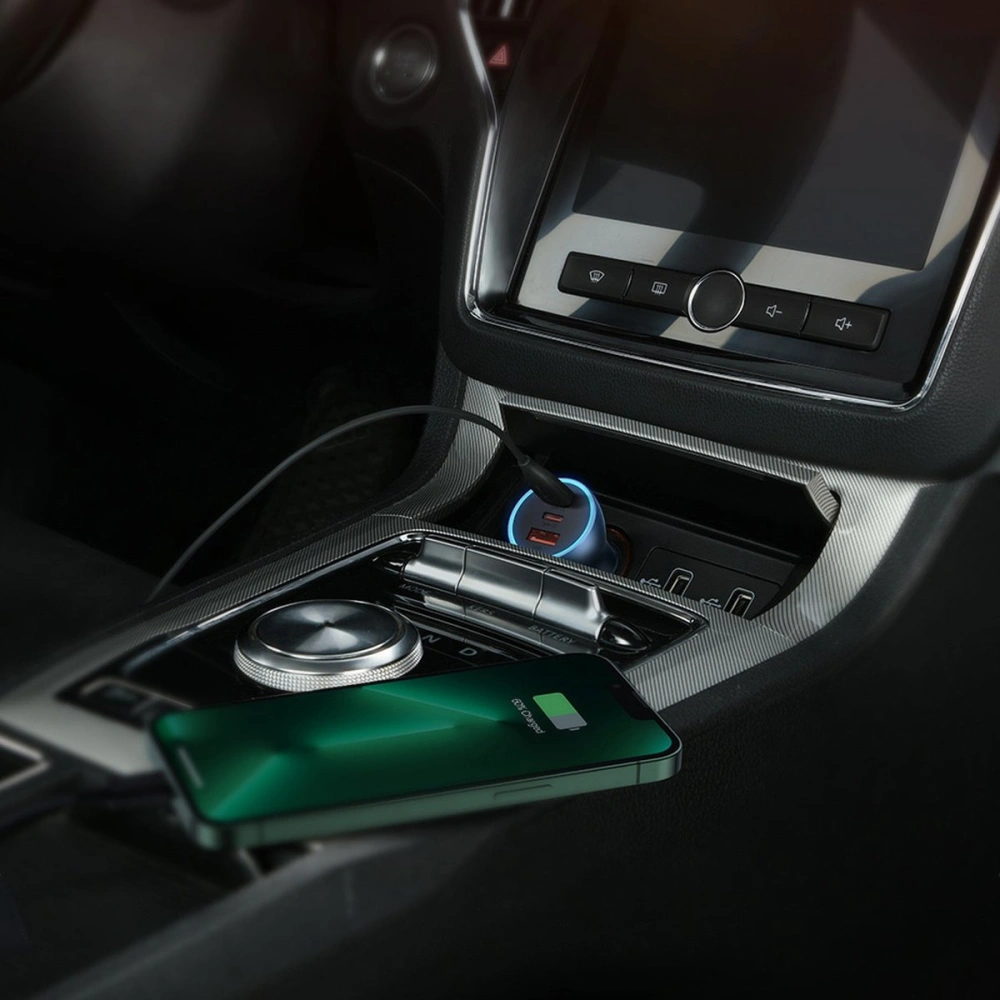Hurtownia GSM - Automobilová nabíječka Baseus Golden Contactor Pro USB-A + 2x USB-C 65W modrá - BSU3366BLU - {ean13} - Hurt