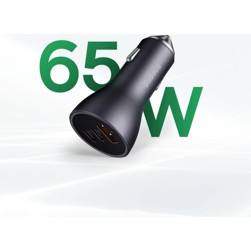 Hurtownia GSM - Automobilová nabíječka Baseus Golden Contactor Pro USB-A + 2x USB-C 65W modrá - BSU3366BLU - {ean13} - Hurt