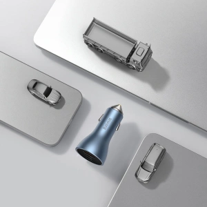 Hurtownia GSM - Ładowarka samochodowa Baseus Golden Contactor Pro USB-A + 2x USB-C 65W niebieski - BSU3366BLU - {ean13} - Hurt