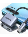 Wholesale UGREEN CM231 audio adapter USB Type C (male) - USB Type C PD QC (female) + 3.5mm mini jack (female) gray - UGR1278GRY - {ean13} - Hurt