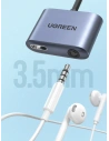 Wholesale UGREEN CM231 audio adapter USB Type C (male) - USB Type C PD QC (female) + 3.5mm mini jack (female) gray - UGR1278GRY - {ean13} - Hurt