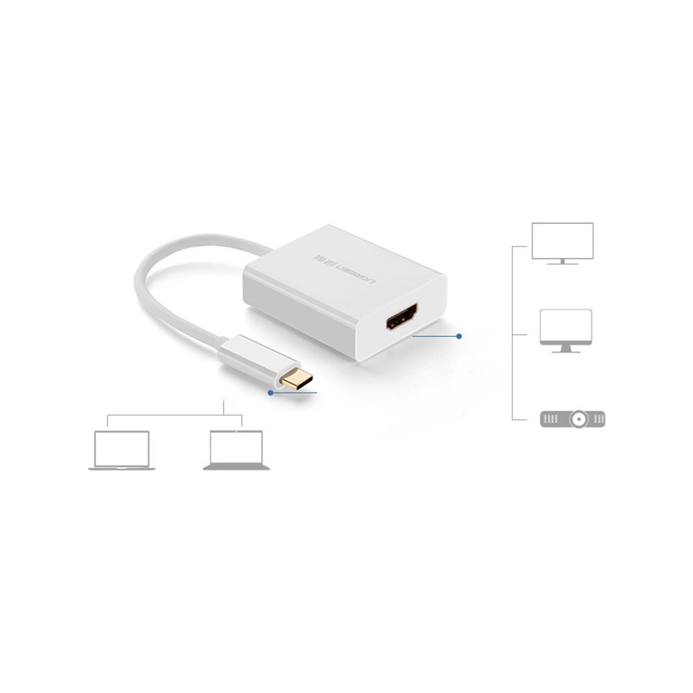 Hurtownia GSM - Adapter UGREEN USB-C (męski) - HDMI (żeński) biały - UGR1279WHT - {ean13} - Hurt