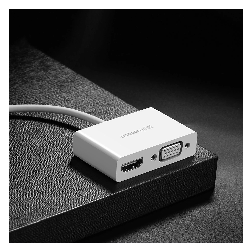 Hurtownia GSM - Adapter UGREEN MM123 USB-C - HDMI / VGA biały - UGR1280WHT - {ean13} - Hurt