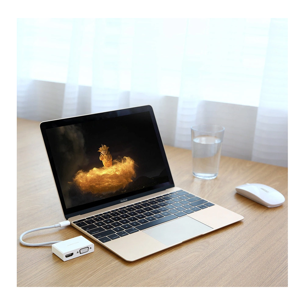 Hurtownia GSM - Adaptér UGREEN MM123 USB-C - HDMI / VGA bílý - UGR1280WHT - {ean13} - Hurt