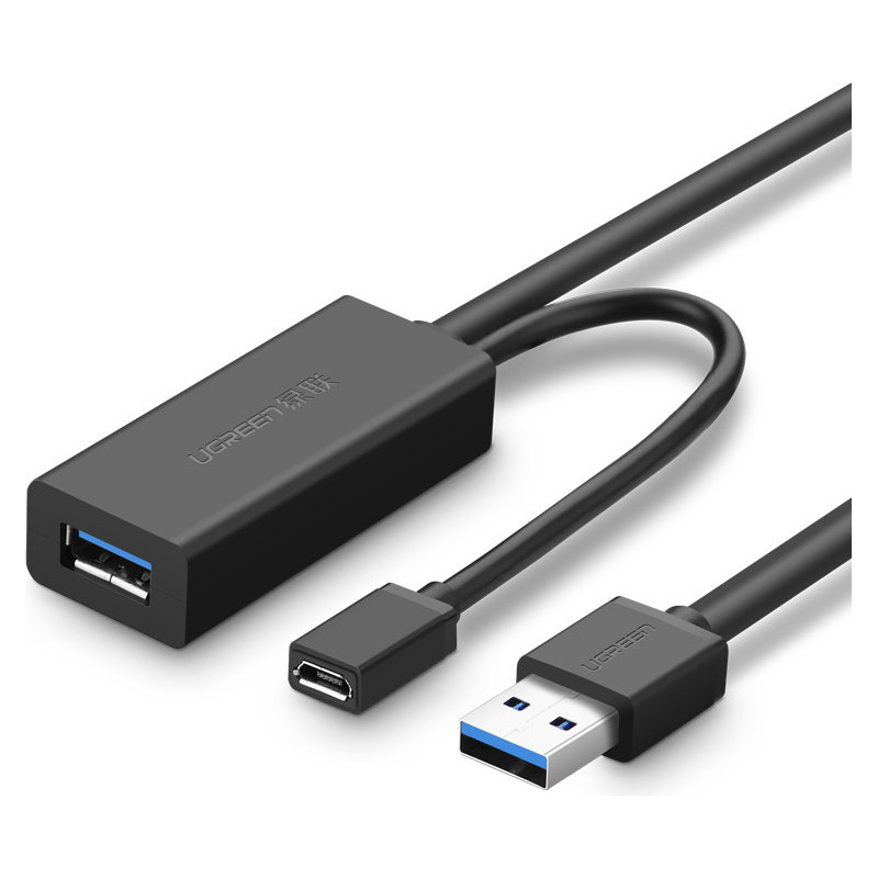 Ugreen Distributor - 6957303828272 - UGR1281BLK - UGREEN US175 active extension cable USB 3.2 Gen 1 (USB 3.0, USB 3.1 Gen 1) 10m black - B2B homescreen