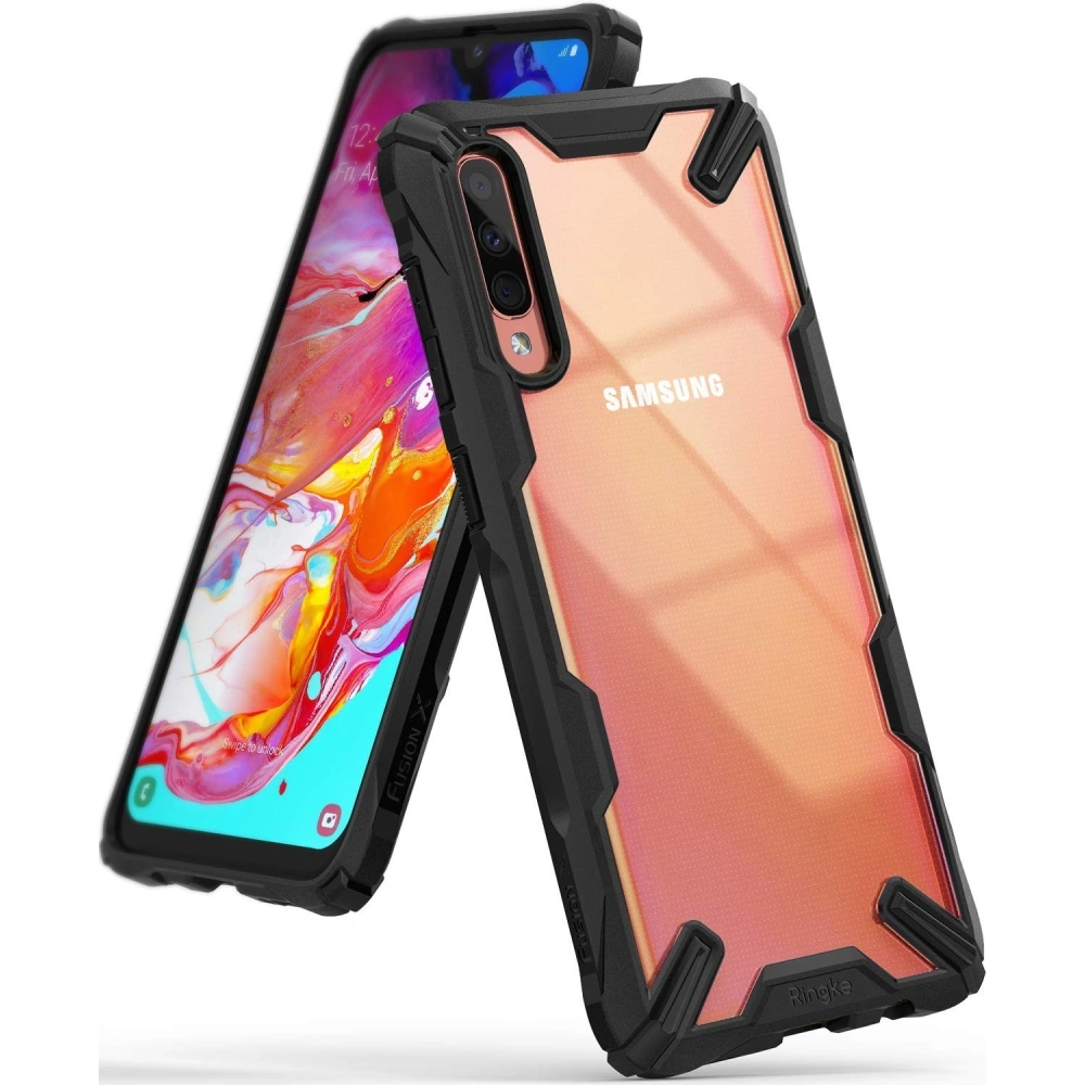 Hurtownia GSM - Etui Ringke Fusion-X Samsung Galaxy A70 černé - RGK914BLK - {ean13} - Hurt