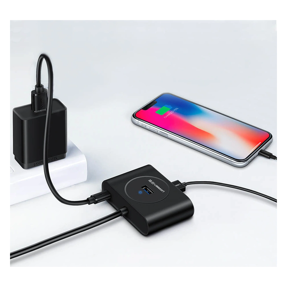 Wholesale UGREEN CR113 multifunctional USB HUB Type c - 4 x USB 3.0 1m white - UGR1282WHT - {ean13} - Hurt