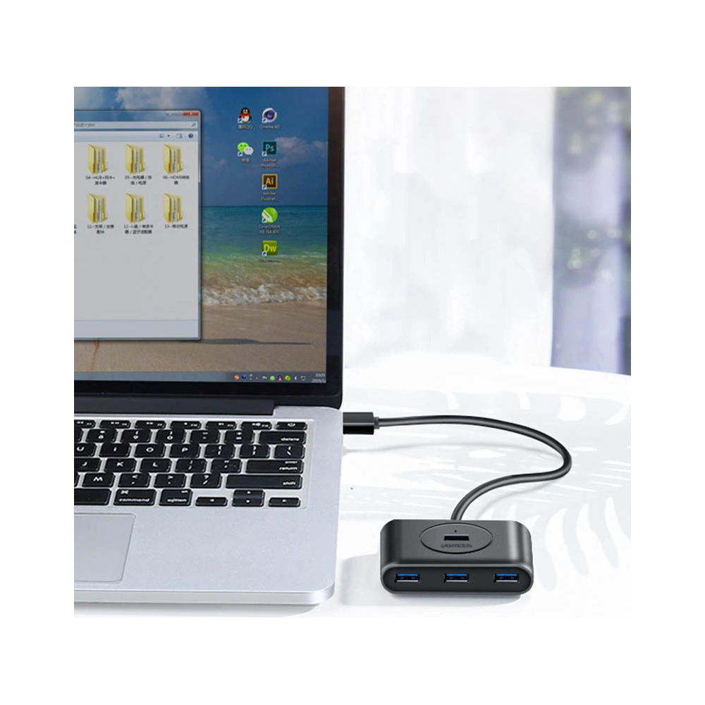 Wholesale UGREEN CR113 multifunctional USB HUB Type c - 4 x USB 3.0 1m white - UGR1282WHT - {ean13} - Hurt