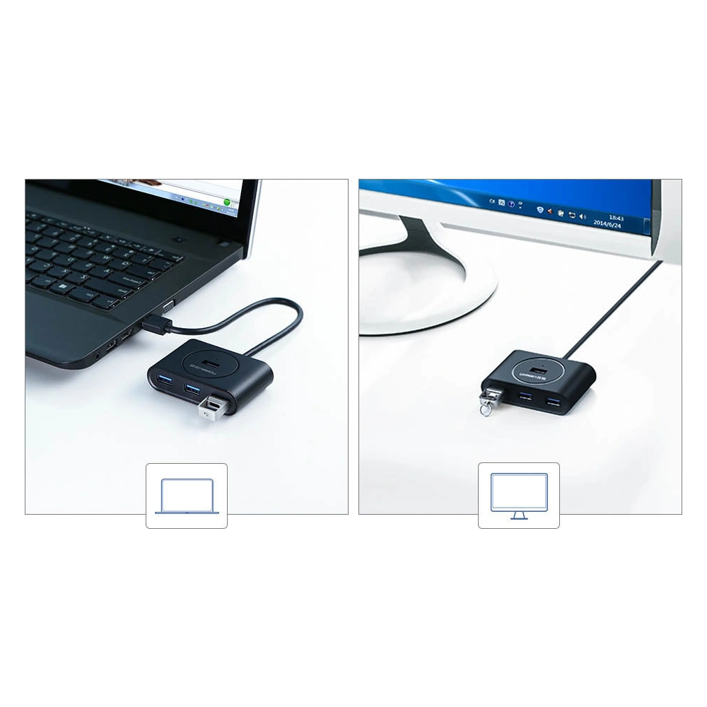 Wholesale UGREEN CR113 multifunctional USB HUB Type c - 4 x USB 3.0 1m white - UGR1282WHT - {ean13} - Hurt