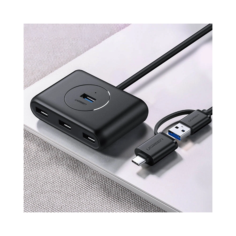 Wholesale UGREEN CR113 multifunctional USB HUB Type c - 4 x USB 3.0 1m white - UGR1282WHT - {ean13} - Hurt