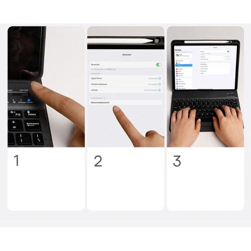 Etui z klawiaturą Baseus Brilliance Apple iPad Pro 11 2018/2020/2021 (1., 2. i 3. generacji) czarny