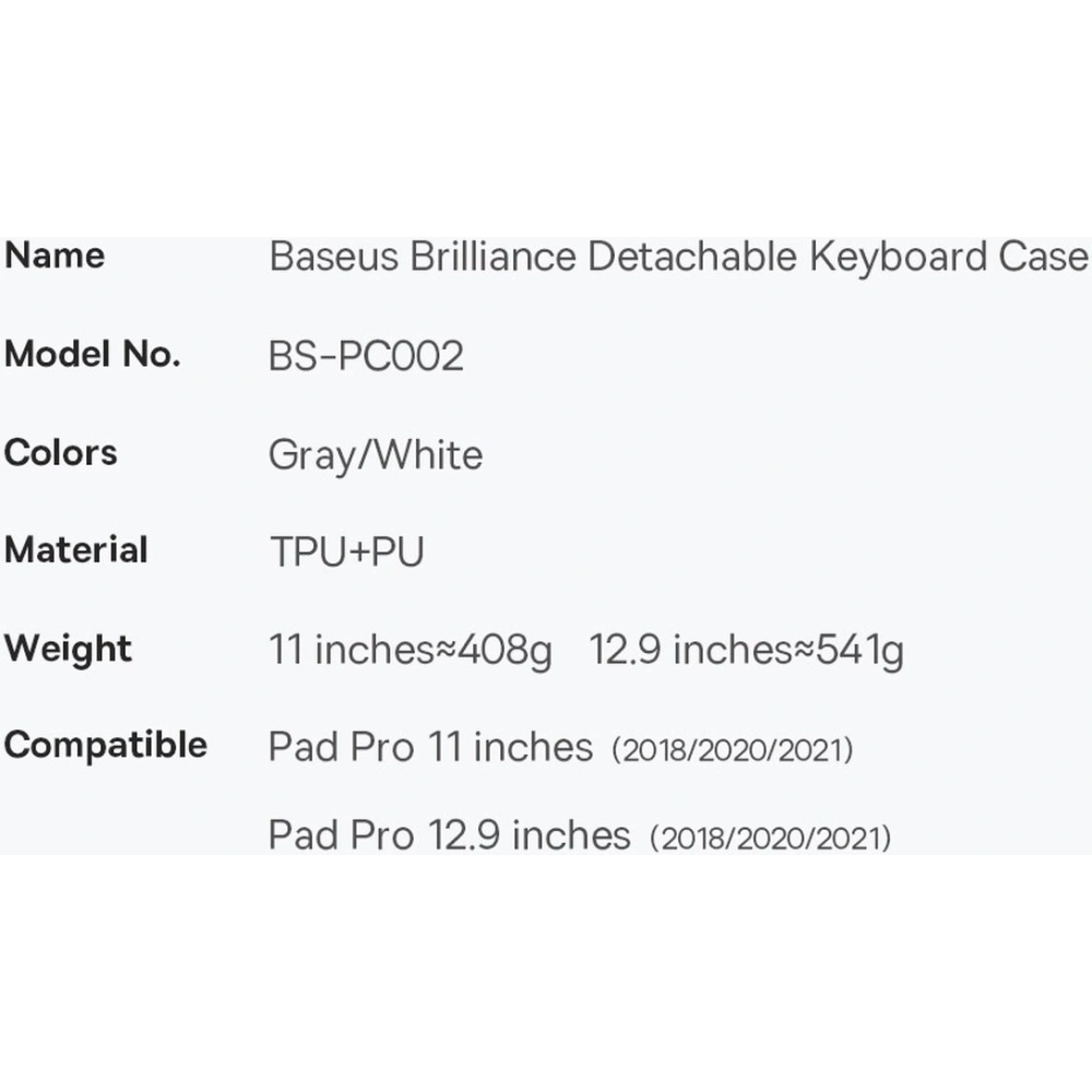 Hurtownia GSM - Etui z klawiaturą Baseus Brilliance Apple iPad Pro 11 2018/2020/2021 (1., 2. i 3. generacji) czarny - BSU3369BLK - {ean13} - Hurt