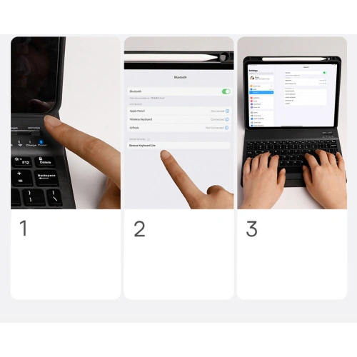 Etui z klawiaturą Baseus Brilliance Apple iPad Pro 11 2018/2020/2021 (1., 2. i 3. generacji) biały