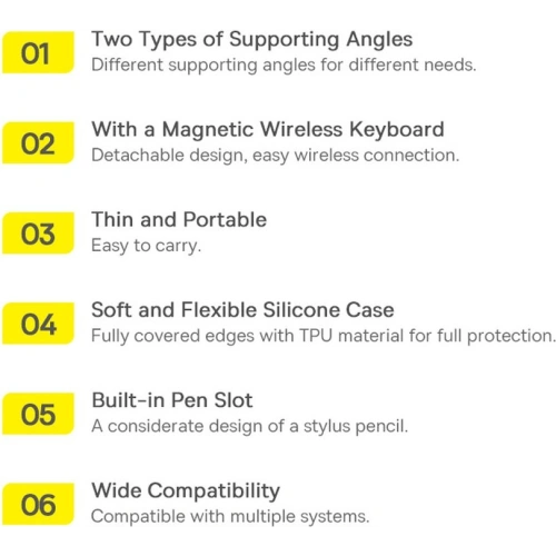 Etui z klawiaturą Baseus Brilliance Apple iPad Pro 12.9 2018/2020/2021 (3., 4. i 5. generacji) czarny